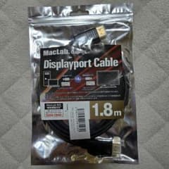 MacLab. DisplayPortケーブル 1.8m ブラックのサムネイル