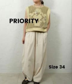 PRIORITY☆Liren別注品カーヴィーパンツ☆低身長向けサイズ34☆新品 PRIORITY☆Liren別注品カーヴィーパンツ☆低身長向けサイズ34 | Mercari