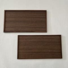 新品】madu 四季膳 小 ウォールナット 木製 お盆 トレー 2個セット