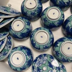 蓋付き湯呑み 5客セット 染付 花柄 - メルカリ