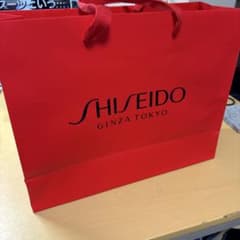 SHISEIDO ショップ袋 ショッパー 赤のサムネイル