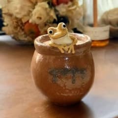 植木鉢 壺型のミニ鉢 カエルの多肉植物鉢 - メルカリ