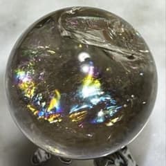34 爆虹 スモーキークォーツ スフィア 置物 天然石 - メルカリ