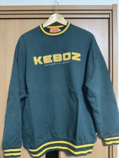 Keboz 刺繍ロゴ クルーネック スウェット グリーン Lのサムネイル