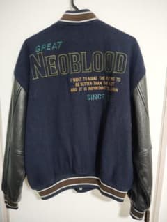 ☆早い者勝ち☆NEOBLOODネオブラッド袖革 スタジャン 美品 sizeF 