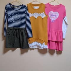 ワンピース140まとめ売り３点・美品ありのサムネイル