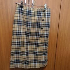 チェック柄 タイトスカート ひざ丈のサムネイル