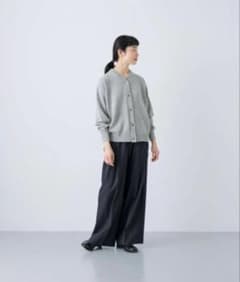 かぐれ ドライコットンVネックカーディガン グレー25ss - メルカリ