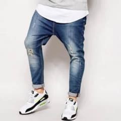 ASOS サルエル ダメージ デニムのサムネイル