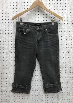 Y2K LAセレブvibes古着　ラインストーンバックルベルテッドクロップパンツ
