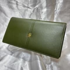 【未使用】GIVENCHY 4G ロゴ 長財布 がま口 vintage グリーンのサムネイル