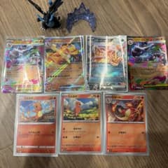 ポケモンカード リザードンex4枚進化前3枚セット‼️フィギアおまけ付き
