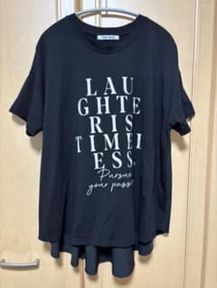 BOYS' ROOM 半袖　異素材切り替えTシャツ ブラック　カットソー　ロゴTのサムネイル