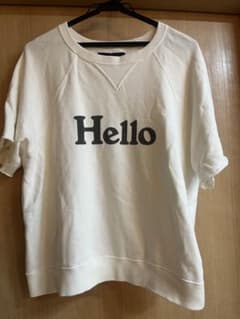 MADISONBLUE HELLO SWEAT 半袖　白　01サイズ MADISONBLUE HELLO SWEAT 半袖 白 01サイズ - メルカリ