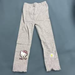 キッズ ロングパンツ 長ズボン　グレー 刺繍のサムネイル
