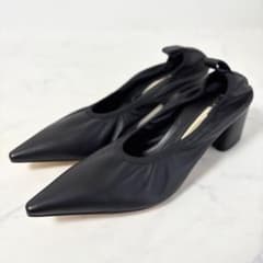 極美品 Brenta ブレンタ 36.5 チャンキーパンプス レザー ブラック 極美品 Brenta ブレンタ 36.5 チャンキーパンプス レザー ブラック