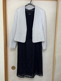 【入学式・卒業式】イギン　紺　ワンピーススーツ ジャケット付き サイズ9ARのサムネイル