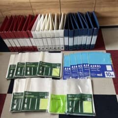 【大量21冊】アスクル 4穴リングファイル ＋A4リフィル800枚・インデックスのサムネイル