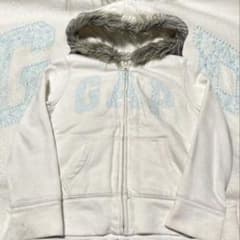 た*様 OLD GAP ファー　ラメ　ジップパーカー 平成女児 平成ギャル　短丈 GAP ファーパーカー ラメ 平成ギャル y2k グランジ
