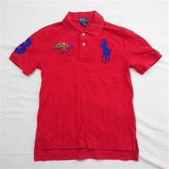 【美品】Polo Ralph Lauren ポロシャツ ビッグポニー S レッド Polo RALPH LAUREN ポロラルフローレン ポロシャツ メンズL レッド