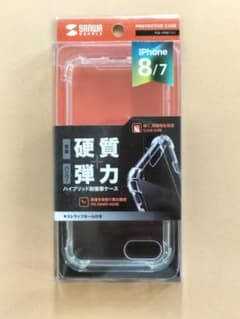 【新品】SANWA iPhone 8 / 7 ハイブリット耐衝撃ケース 透明のサムネイル