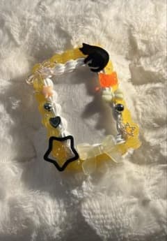 硬質トレカケース デコケース 猫 リボン オレンジのサムネイル
