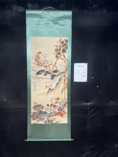仇英 大富贵亦考 中国画 掛け軸 水墨画 和室 玄関 茶室 壁掛け 美術品 仇英 大富贵亦考 中国画 掛け軸 水墨画 和室 玄関 茶室 壁掛け 美術品