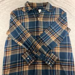 GAP ネルシャツ チェック柄 ブルー系 Mサイズのサムネイル