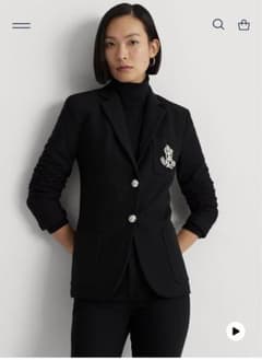 Lauren Ralph Lauren パッチ ジャカード ブレザー　ネイビーのサムネイル