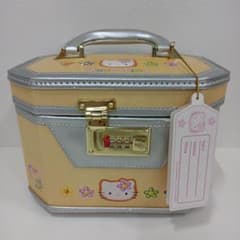 ① 当時物 ハローキティ 花デザイン ダイヤルロック付き バニティバッグ ① 当時物 ハローキティ 花デザイン ダイヤルロック付き バニティ