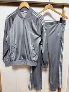 激レア】 ATP アディダス シルバー 80s ジャージ パンツ 上下 M 銀 