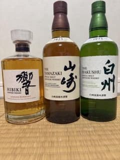 サントリー ウイスキー 響 山崎 白州 3本セットのサムネイル