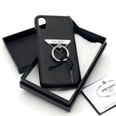PRADA プラダ サフィアーノ iPhoneX/XS ケース リング付き 黒 PRADA プラダ サフィアーノ iPhoneX/XS ケース リング付き 黒 - メルカリ