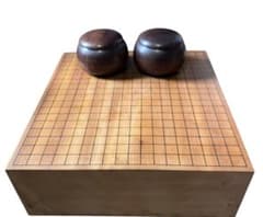 木製 囲碁盤 足付き へそあり 囲碁 碁石 木製碁笥 盤厚14.5cm - メルカリ