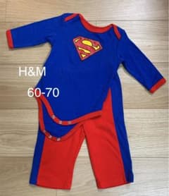 H&M スーパーマン　ロンパース　パジャマ　60-70のサムネイル