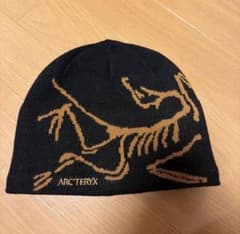 ARC'TERYX ニット帽 ビーニー ブラック×ゴールド - メルカリ