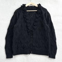 KANEKO ISAO　カネコイサオ　立体フラワーモチーフ　モヘヤ　カーディガン KANEKO ISAO カネコイサオ 立体フラワーモチーフ カーディガン モヘヤ