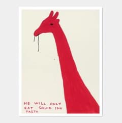 【新品輸入ポスター】David Shrigley 赤いキリンのサムネイル
