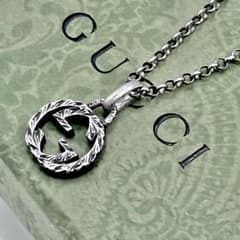 GUCCI グッチ インターロッキングG アラベスク ネックレス 燻し - メルカリ