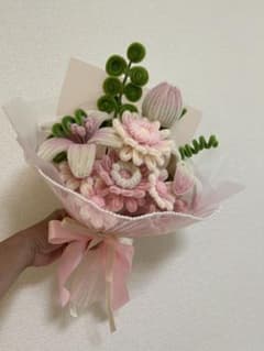 モールアート ピンク系ブーケ フラワーアレンジメント 枯れない花束のサムネイル