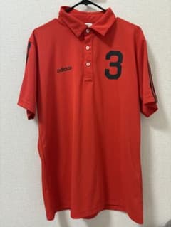 adidas 赤 ポロシャツ Lサイズ 番号3のサムネイル