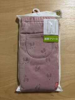 ユニクロ　UNIQLO  ベビー服　フリースレギンス 10分丈のサムネイル