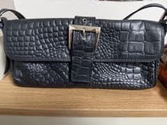 ハンドバッグ　横長　ショルダーバッグ　黒のサムネイル