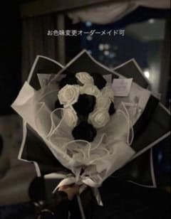 ワンホンブーケ 白黒 韓国 オタ活 ハンドメイドブーケ 花束 卒業式