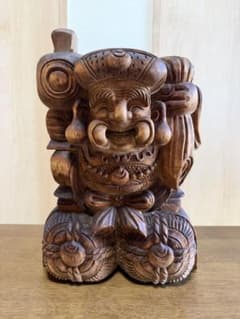 左直身 作 木彫 大黒天像 繊細彫刻 一刀彫 七福神　縁起物 骨董 稀少 左直身 作 木彫 大黒天 大黒様 繊細彫刻 一刀彫 七福神 縁起物 骨董