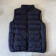 kayiyasu ダウンベスト ネイビー ジッパー付き 立ち襟 - メルカリ