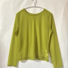 Ray BEAMS / ライムグリーン 長袖Tシャツ シースルーのサムネイル