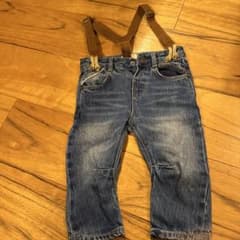 ZARA サスペンダー付きデニムパンツ 80cm 別売りシャツとコーディネートのサムネイル