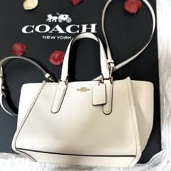 COACH コーチ クロスビー レザー ホワイト ミニハンドバッグ F11925 