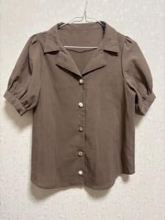INGNI 半袖ブラウス ブラウン Mサイズのサムネイル